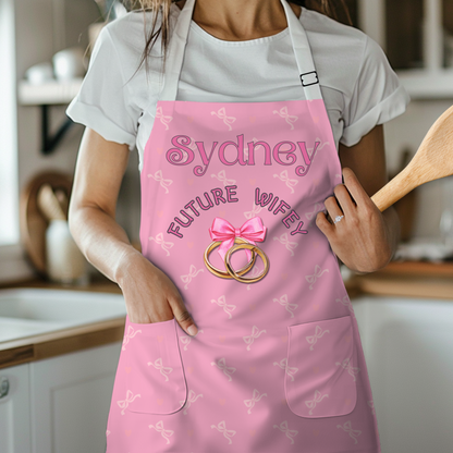 Personalizable Coquette Future Wifey Apron