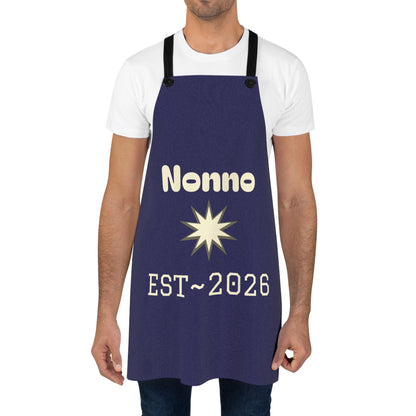 Customizable New Grandpa Gift - "NONNO EST 2026" Pregnancy Announcement Men's Apron