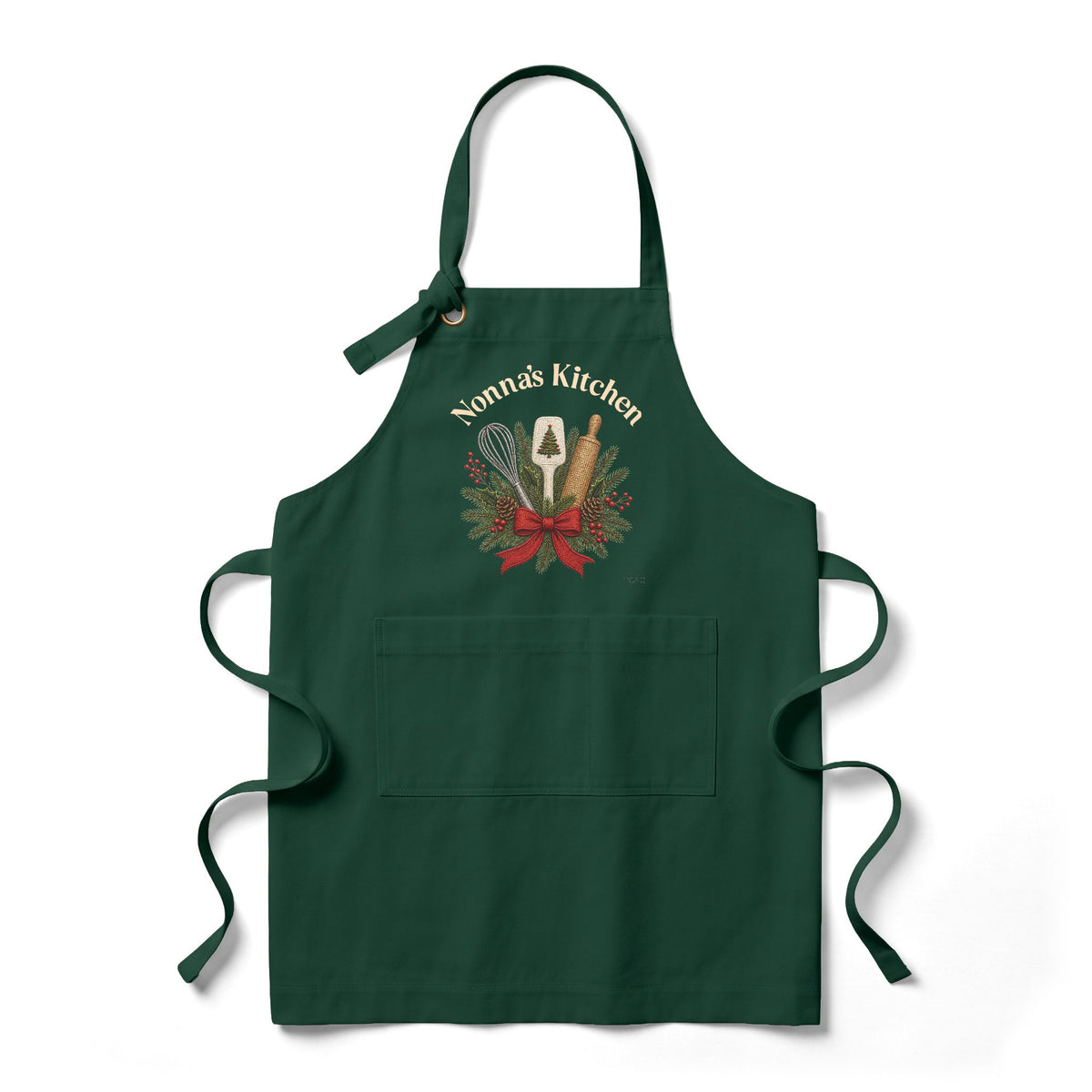 Personalized family baking apron for Christmas traditions and holiday cooking