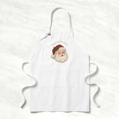 Personalized Vintage Santa Christmas Apron | Custom Text Holiday Gift