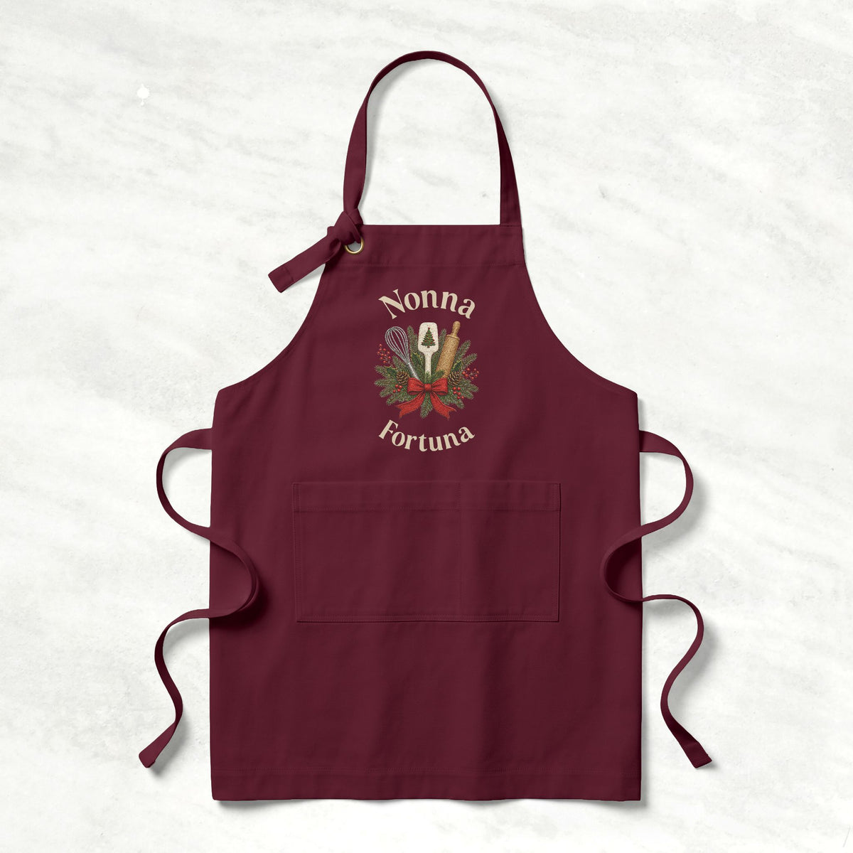 Personalized Christmas Kitchen Apron for Her
