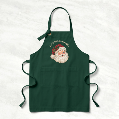 Personalized Vintage Santa Christmas Apron | Custom Text Holiday Gift