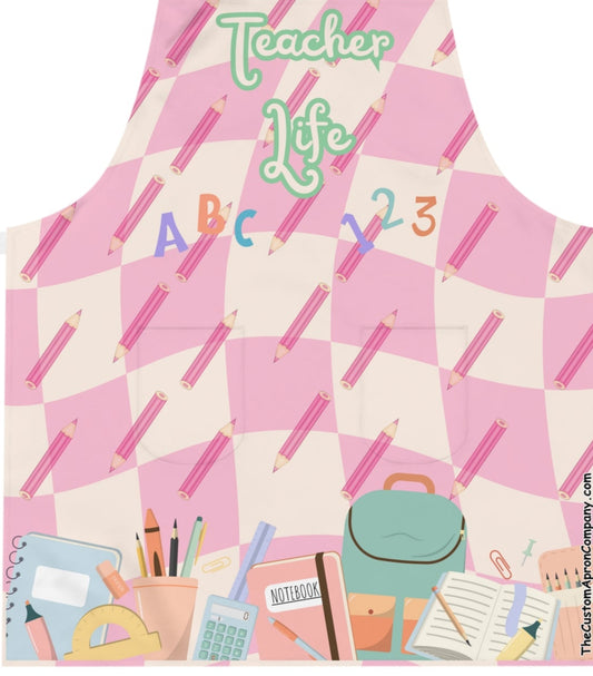 Teacher Life Retro Apron: Where Whimsy Meets Wisdom!