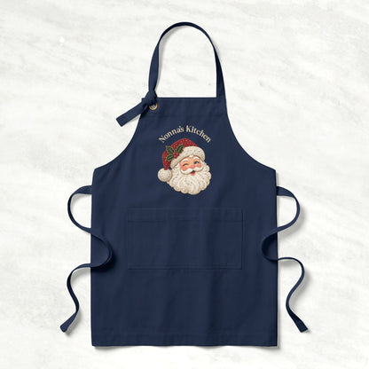 Personalized Vintage Santa Christmas Apron | Custom Text Holiday Gift