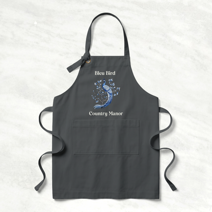 Customizable Blue Peacock House Merch Apron