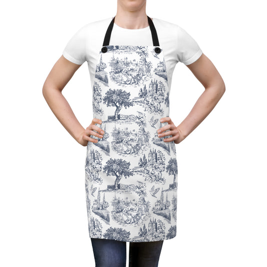 Blue Chinoiserie Country Life Apron