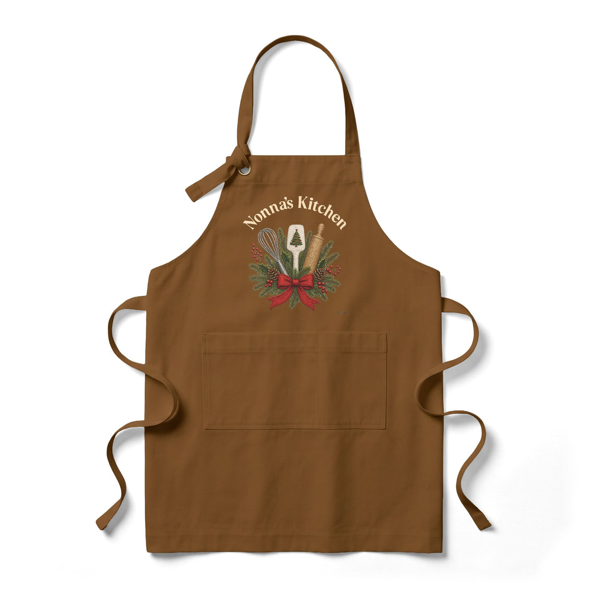 Classic personalized holiday apron for Nonna, Grandma, Mom, or a family baker