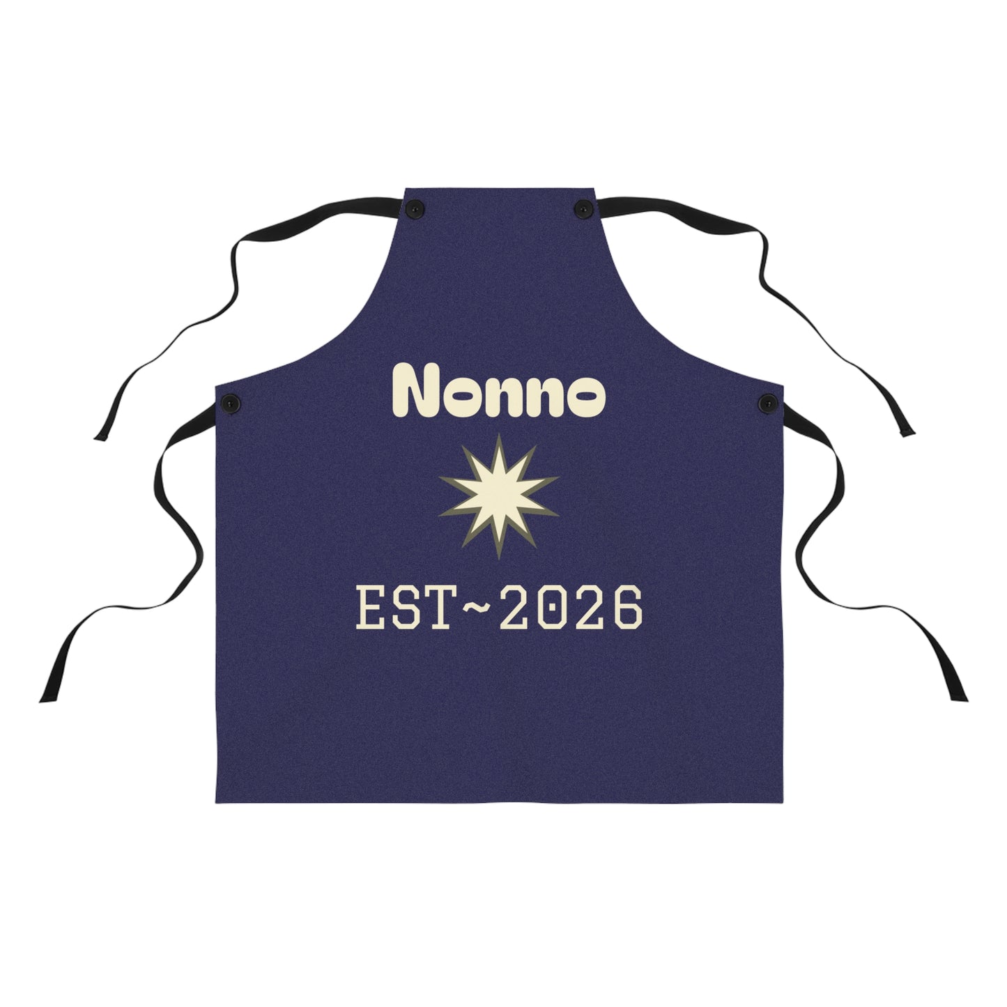 Customizable New Grandpa Gift - "NONNO EST 2026" Pregnancy Announcement Men's Apron