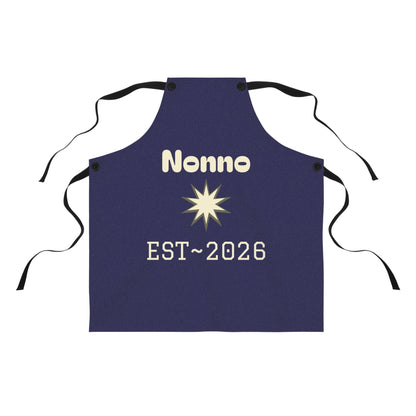 Customizable New Grandpa Gift - "NONNO EST 2026" Pregnancy Announcement Men's Apron