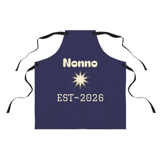 Customizable New Grandpa Gift - "NONNO EST 2026" Pregnancy Announcement Men's Apron