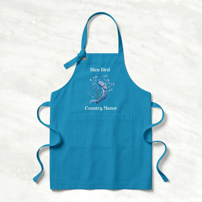 Customizable Blue Peacock House Merch Apron