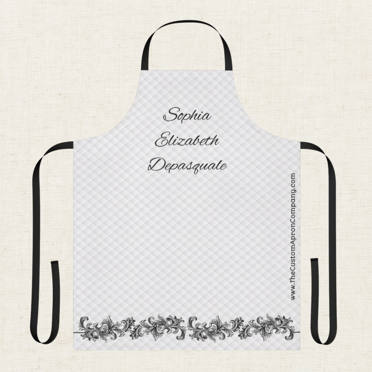 Custom Name Paisley Apron For Her