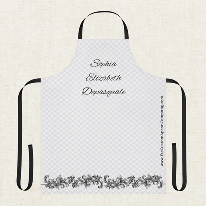 Custom Name Paisley Apron For Her