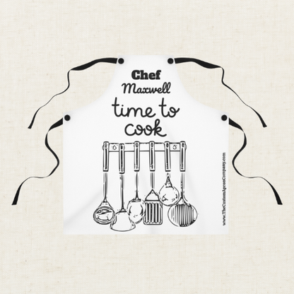 Custom Funny Black and White Chef Apron