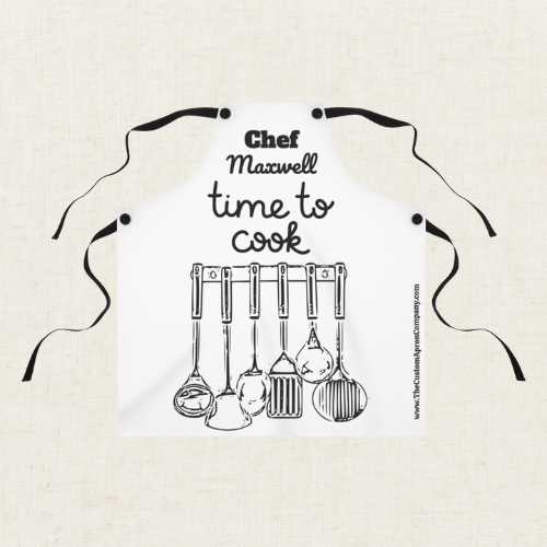 Custom Funny Black and White Chef Apron