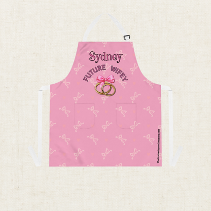 Custom Bride-to-Be Coquette Future Wifey Apron