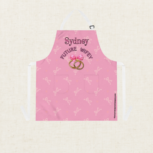 Custom Bride-to-Be Coquette Future Wifey Apron