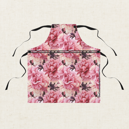 Romantic Coquette Pink Peony Apron for Her