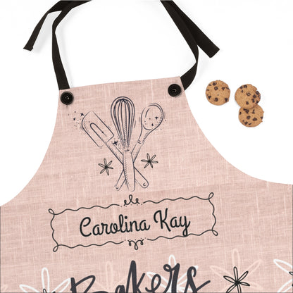 🍰 Personalized “Bakers Gonna Bake” Apron – Retro Style, Custom Name Gift for Bakers