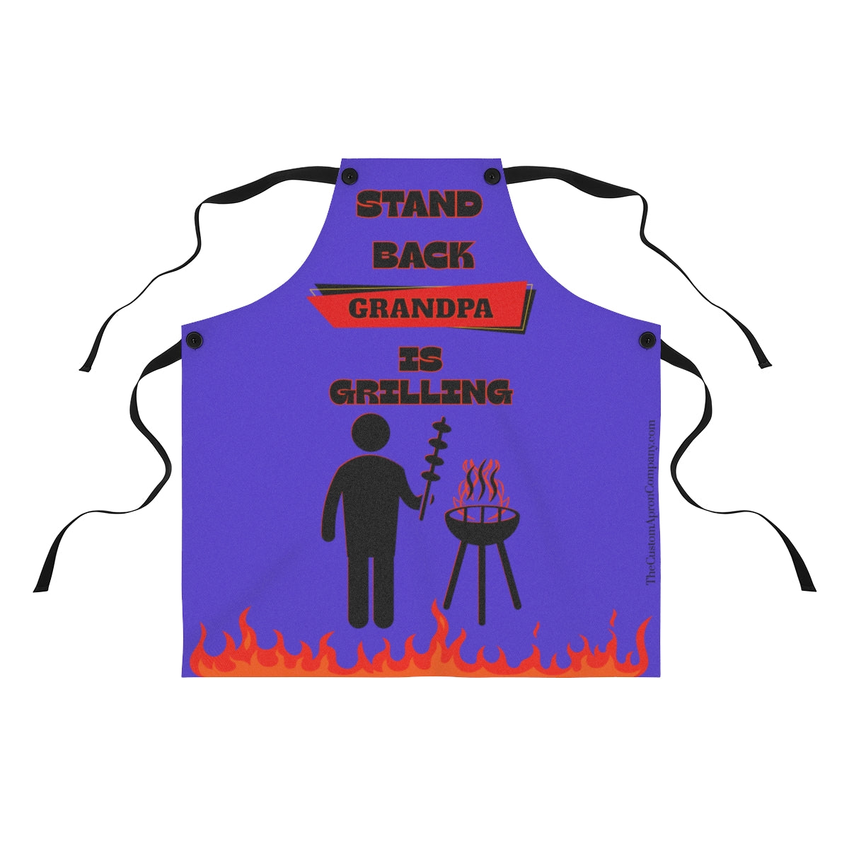 👴🏼🔥 Custom Grilling Apron – “Stand Back, [Your Name] Is Grilling” Funny BBQ Gift