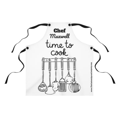 Personalized Funny Black and White Chef Apron