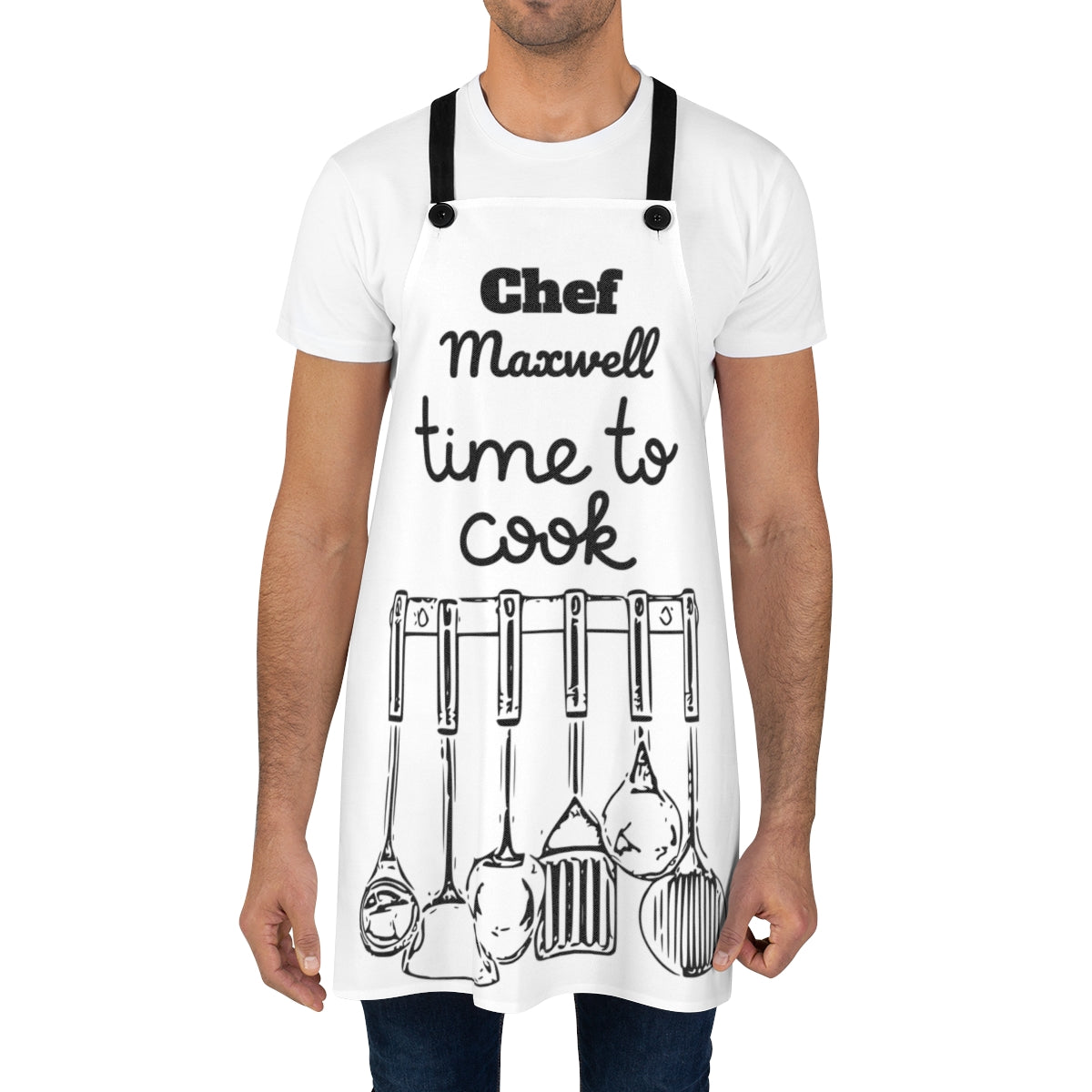 Personalized Funny Black and White Chef Apron