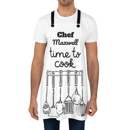 Personalized Funny Black and White Chef Apron