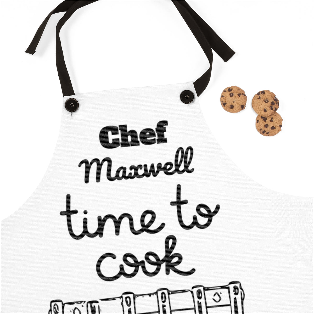 Personalized Funny Black and White Chef Apron