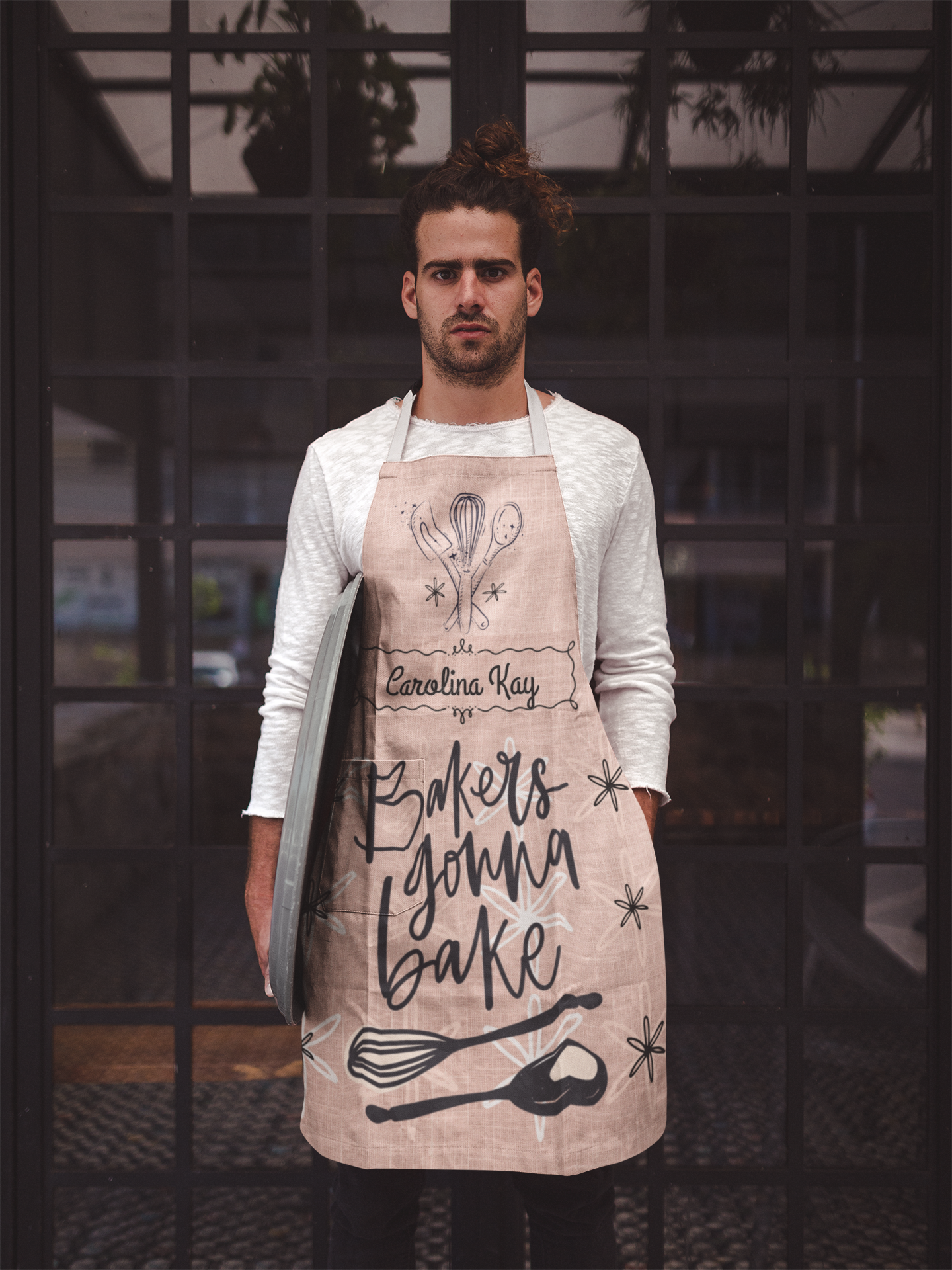 🍰 Personalized “Bakers Gonna Bake” Apron – Retro Style, Custom Name Gift for Bakers