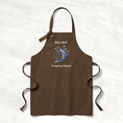 Customizable Blue Peacock House Merch Apron