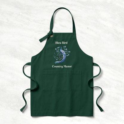 Customizable Blue Peacock House Merch Apron